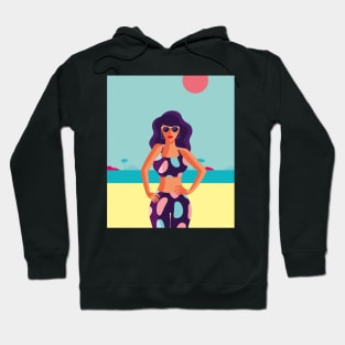 Miami Beach Illustration Hoodie